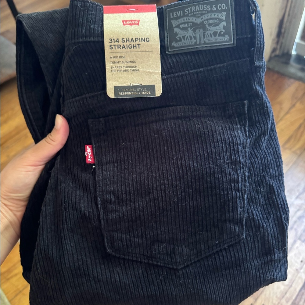 Brand new black corduroy Levi’s
